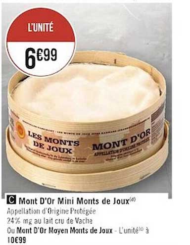 mont d'or mini monts de joux ou mont d'or moyen monts de joux