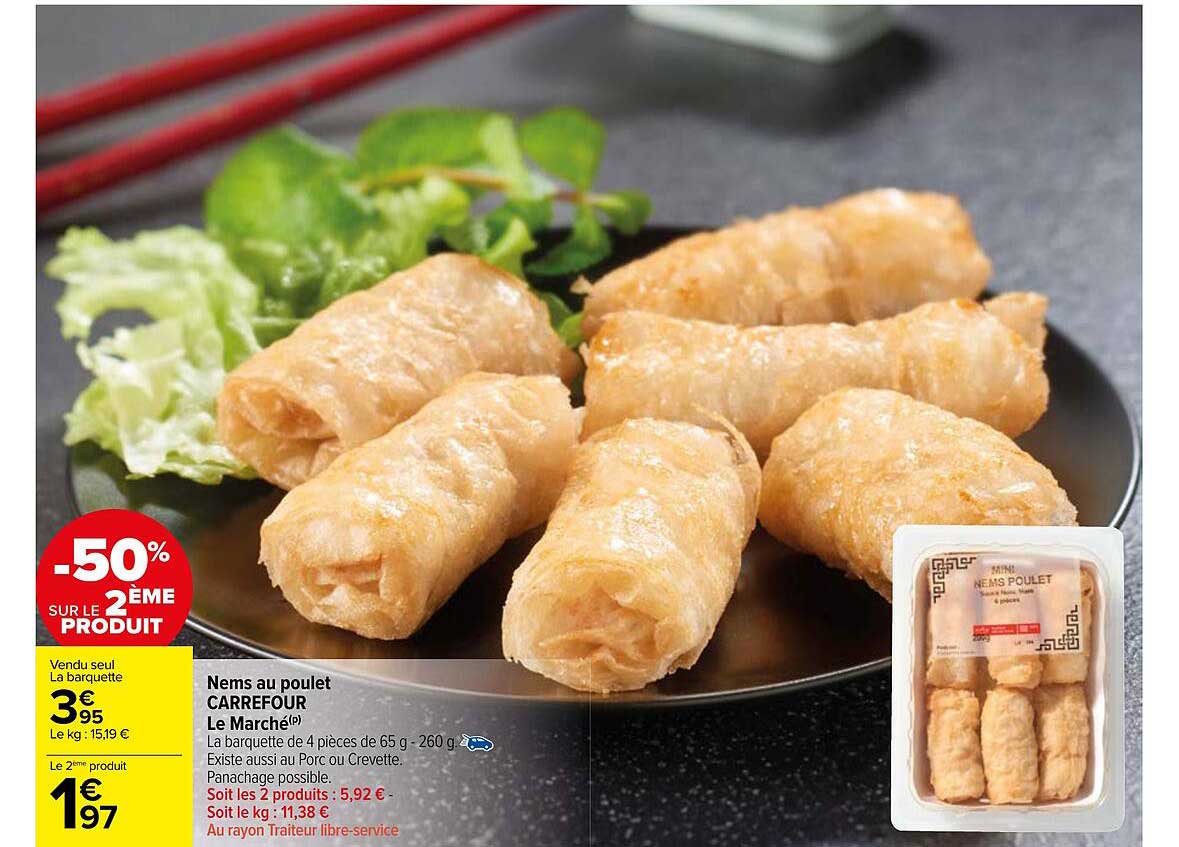 Nems Au Poulet Carrefour Le Marché