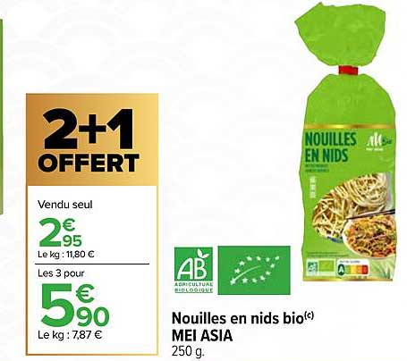 nouilles en nids bio mei asia
