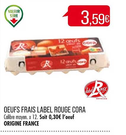Oeufs Frais Label Rouge Cora