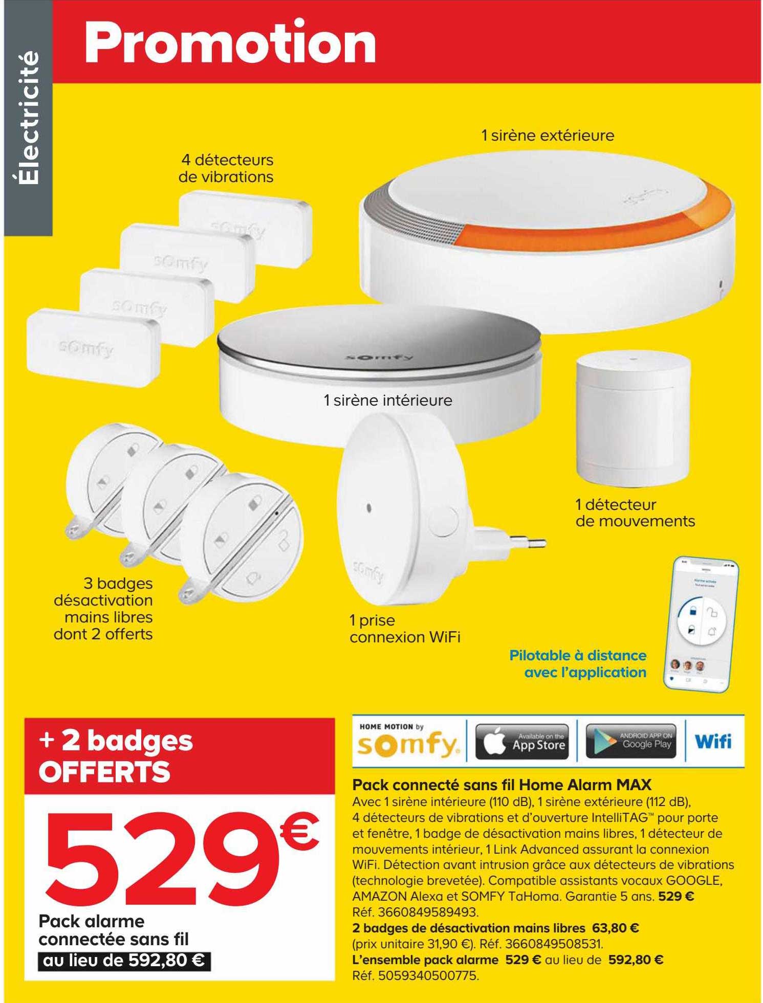 pack connecté sans fil home alarm max somfy