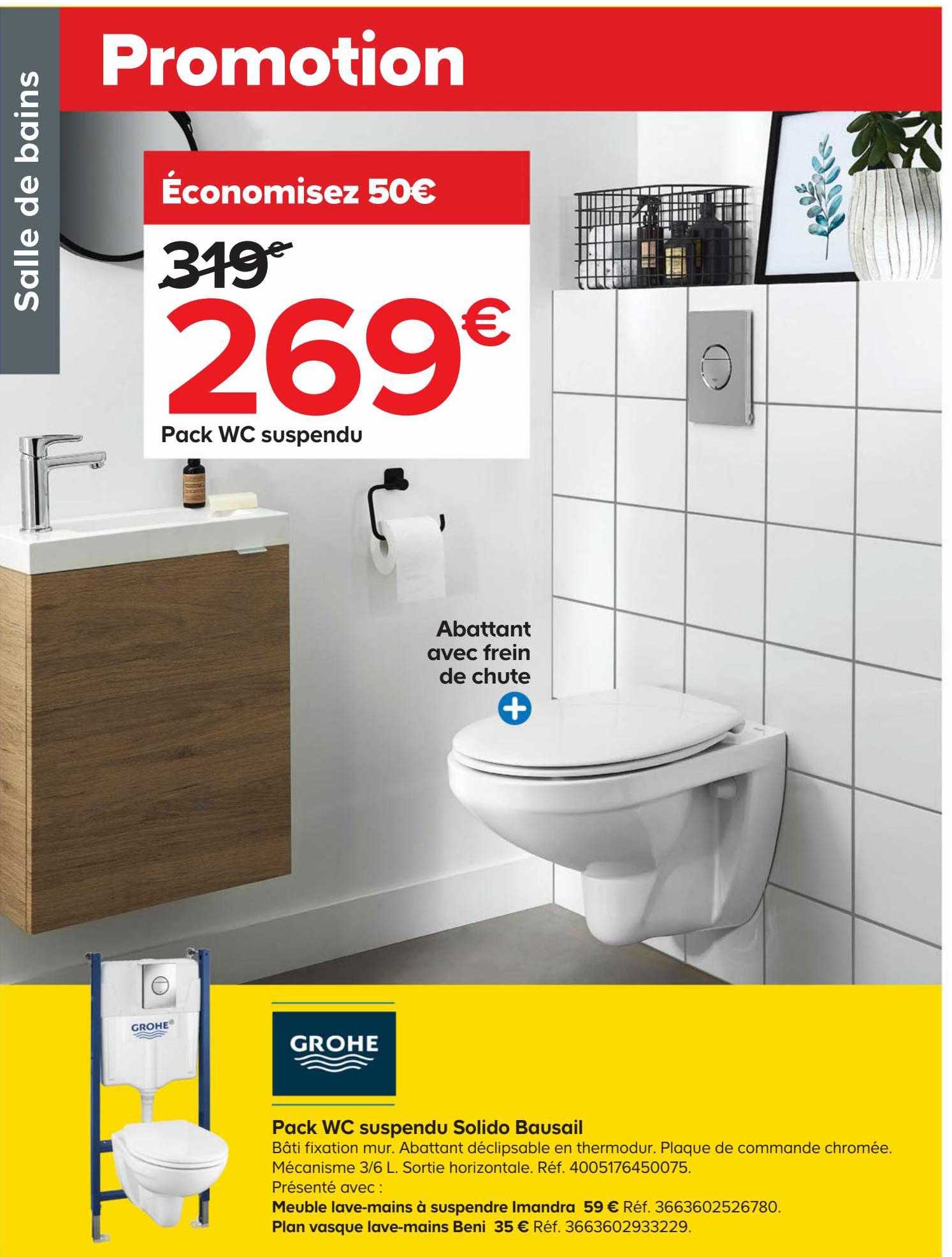 pack wc suspendu solido bausail grohe