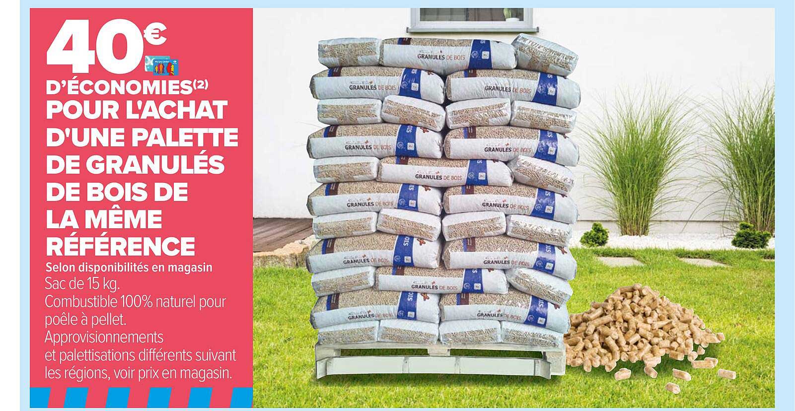 Palette De Granulés De Bois De La Même Référence