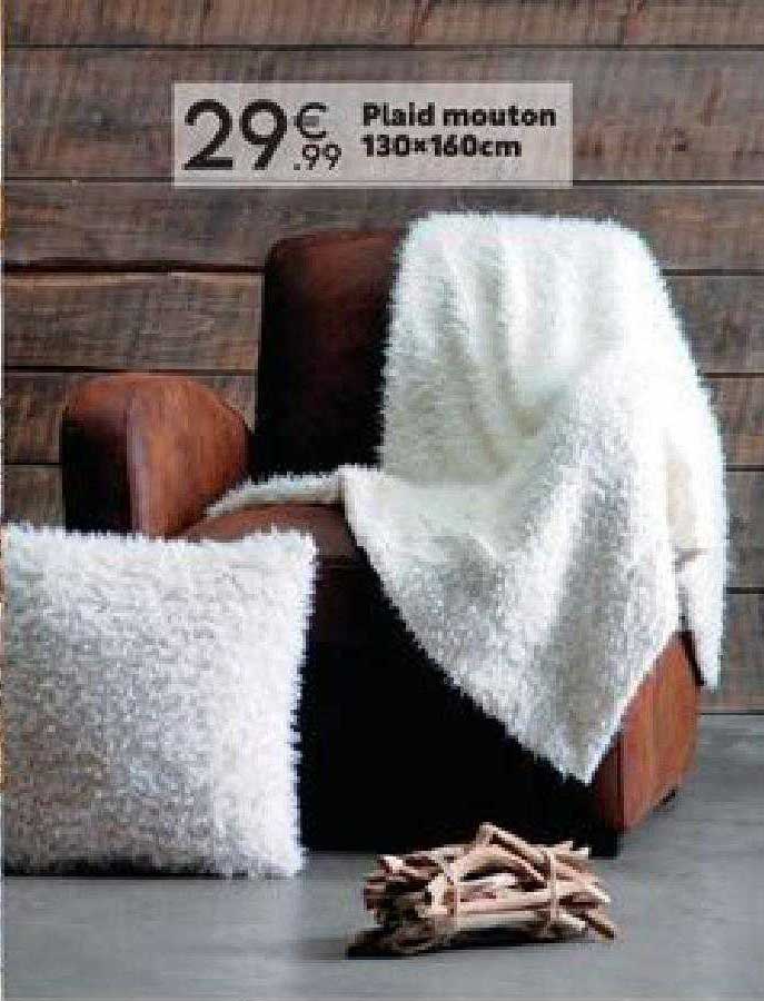 plaid mouton 130 x 160 cm