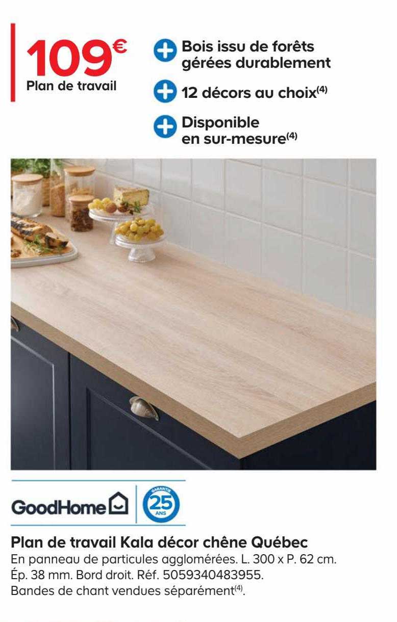 plan de travail kala décor chêne québec goodHome