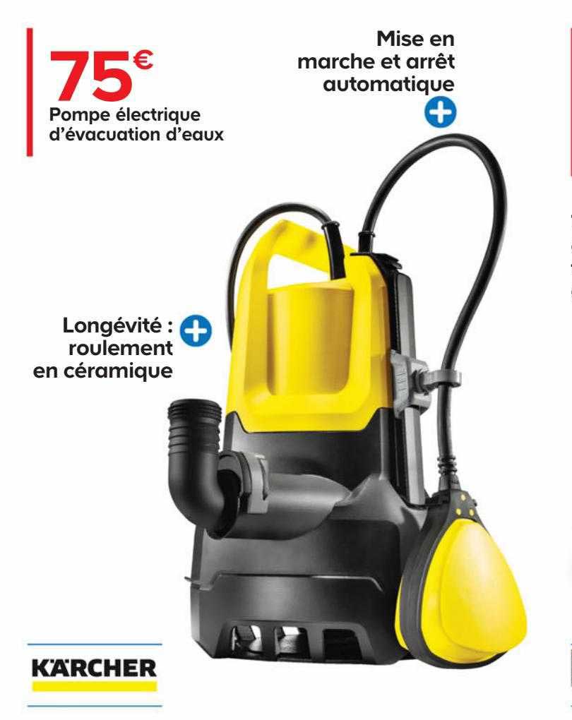 pompe électrique d'évacuation d'eaux kärcher