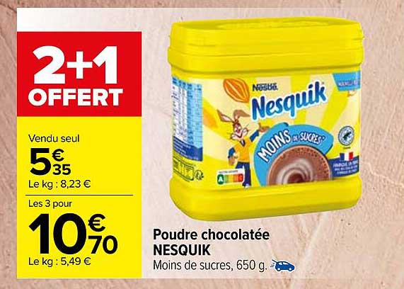 poudre chocolatée nesquik