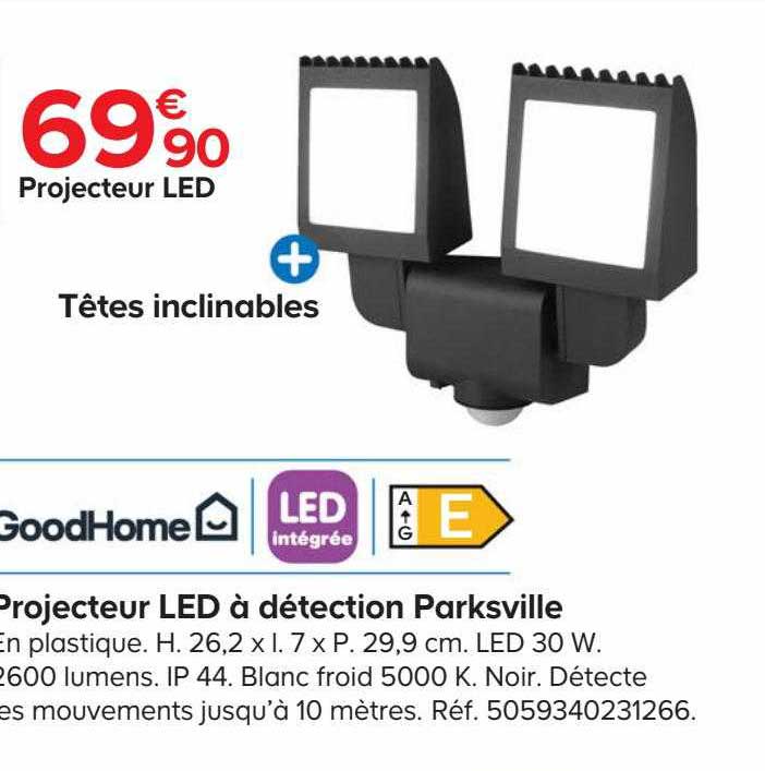 projecteur led à détection parksville goodHome