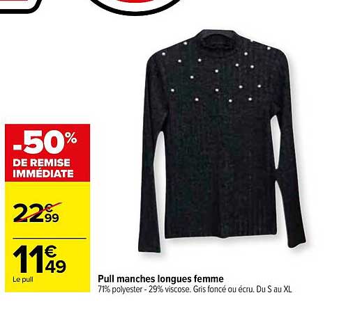 pull manches longues femme