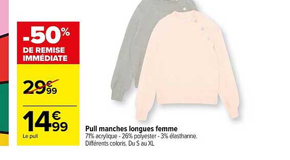 pull manches longues femme