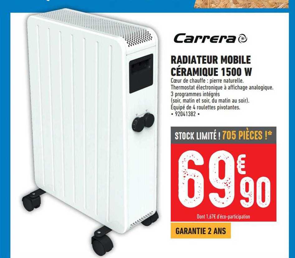 Radiateur Mobile Céramique 1500 W Carrera