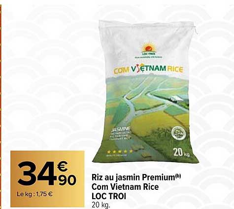 riz au jasmin premium com vietnam rice loc troi