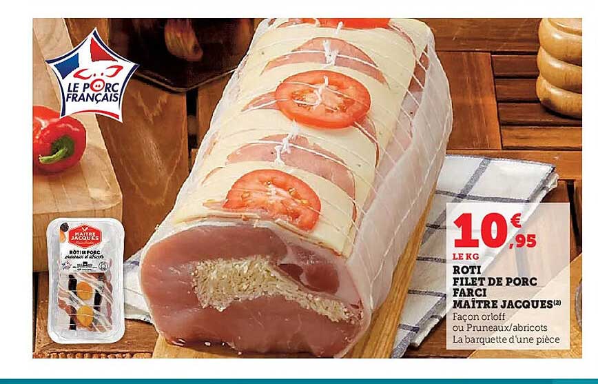 rôti filet de porc farci maître jacques
