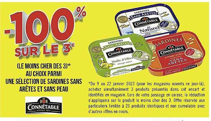 sardines sans arêtes et sans peau connétable