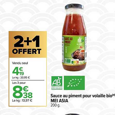 sauce au piment pour volaille bio mei asis