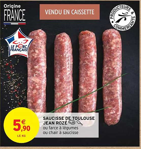 saucisse de toulouse jean rozé