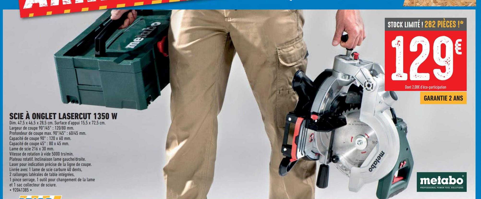scie à onglet lasercut 1350 w metabo