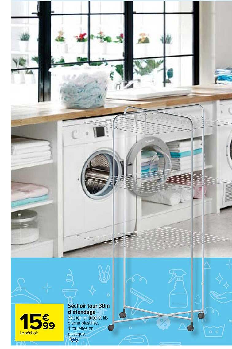 séchoir tour 30m d'étendage