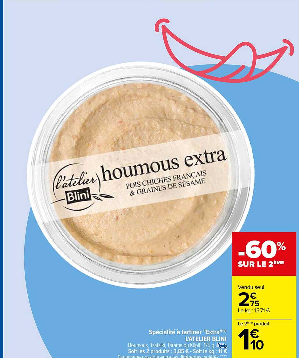 spécialité à tartiner "extra" l'atelier blini