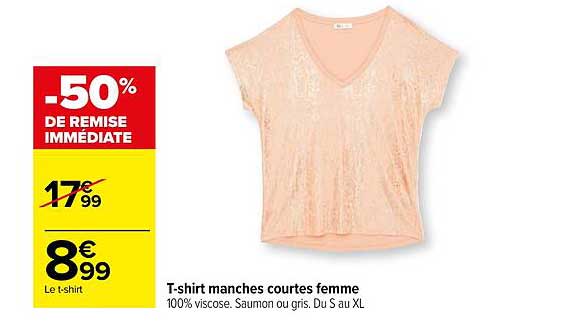 t-shirt manches courtes femme