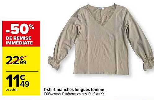 t-shirt manches longues femme