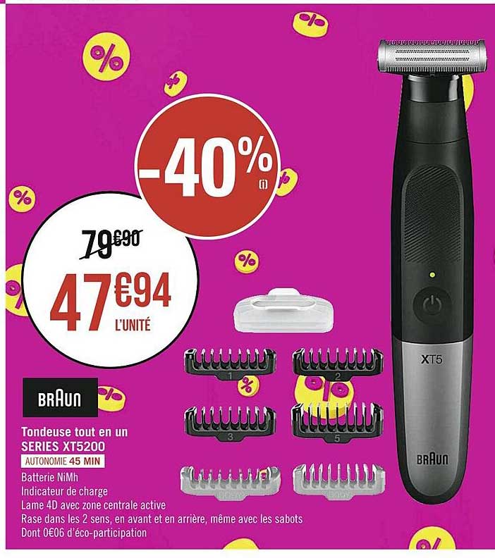 tondeuse tout en un series xt5200 braun