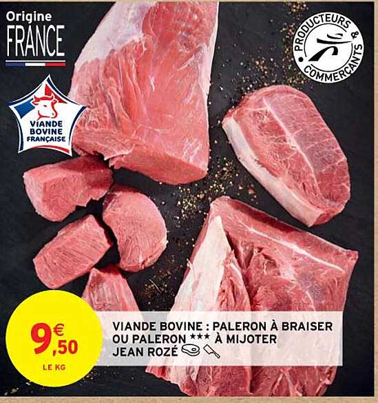 viande bovine : paleron à braiser ou paleron*** à mijoter jean rozé