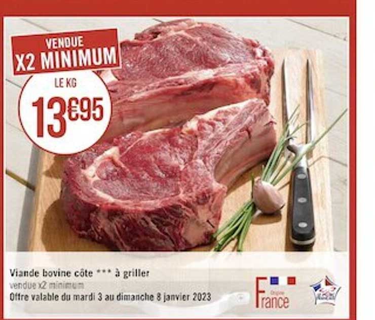 Viande Bovine Côte *** à Griller