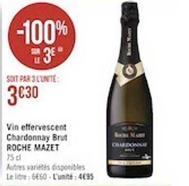 vin effervescent chardonnay brut roche mazet