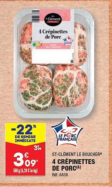 4 Crépinettes De Porc St-clément Le Boucher