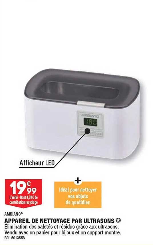 appareil de nettoyage par ultrasons ambiano