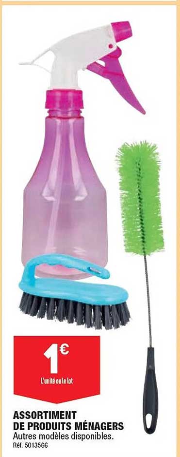 assortiment de produits ménagers