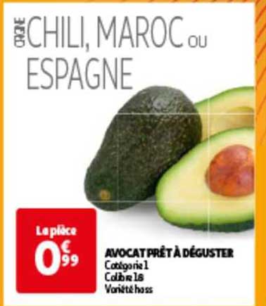 avocat prêt à déguster hass