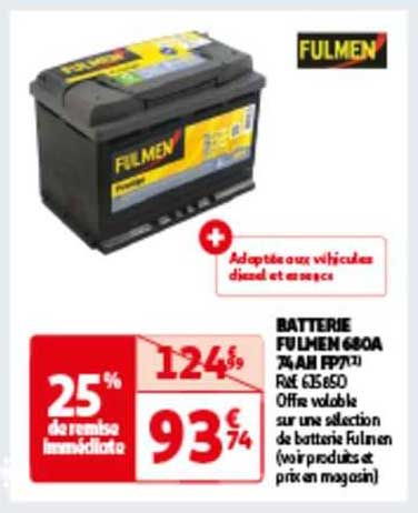 batterie fulmen 680a 74 an fp7
