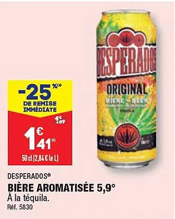 bière aromatisée 5,9° desperados