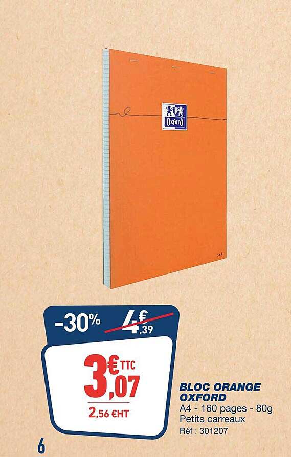 Bloc Orange Oxford