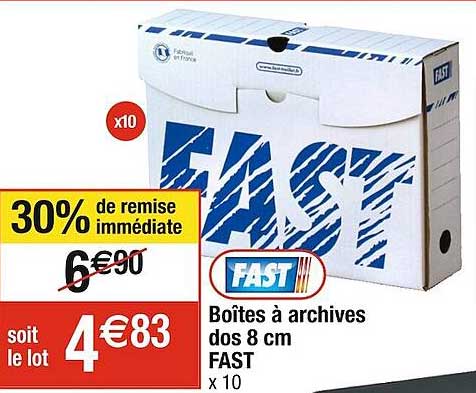 Boîtes à Archives Dos 8 Cm Fast
