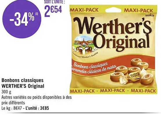 bonbons classiques werther's original