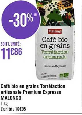 Café Bio En Grains Torréfaction Artisanale Premium Expresso Malongo