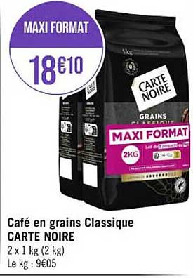 Café En Grains Classique Carte Noire