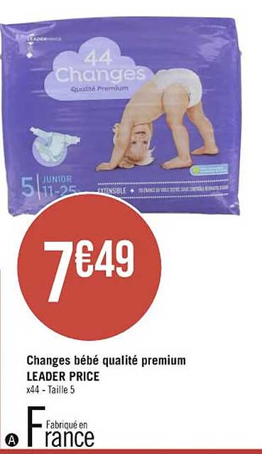 changes bébé qualité premium leader price