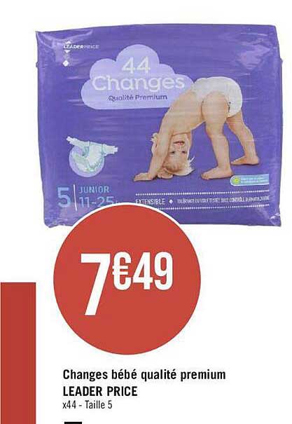 changes bébé qualité premium leader price