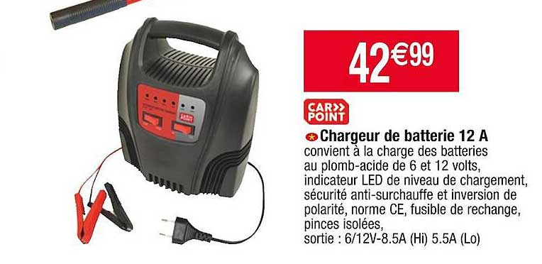 Chargeur De Batterie 12 A Car Point