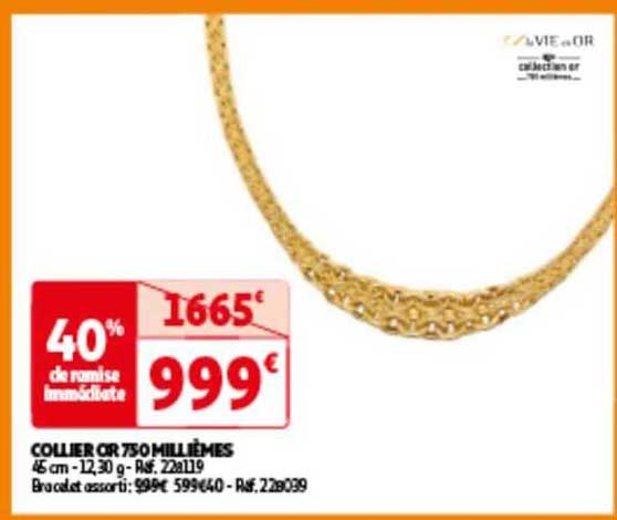 Collier Or 750 Millièmes