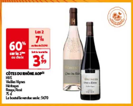 côtes du rhône aop hve vieilles vignes héritages rouge, rosé