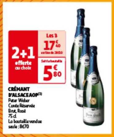 crémant d'alsace aop peter weber cuvée réservée brut