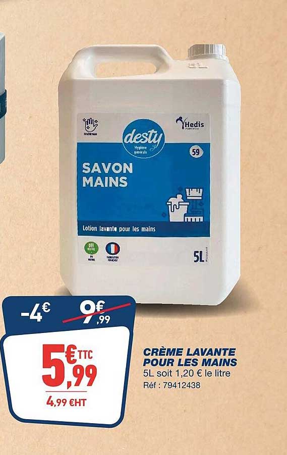crème lavante pour les mains