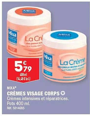 Crèmes Visage Corps Mixa