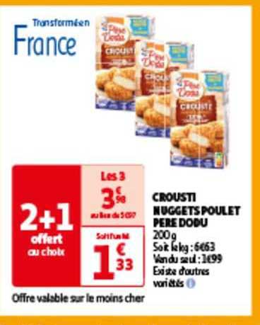 crousti nuggets poulet père dodu