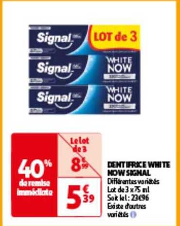 Dentifrice White Now Signal